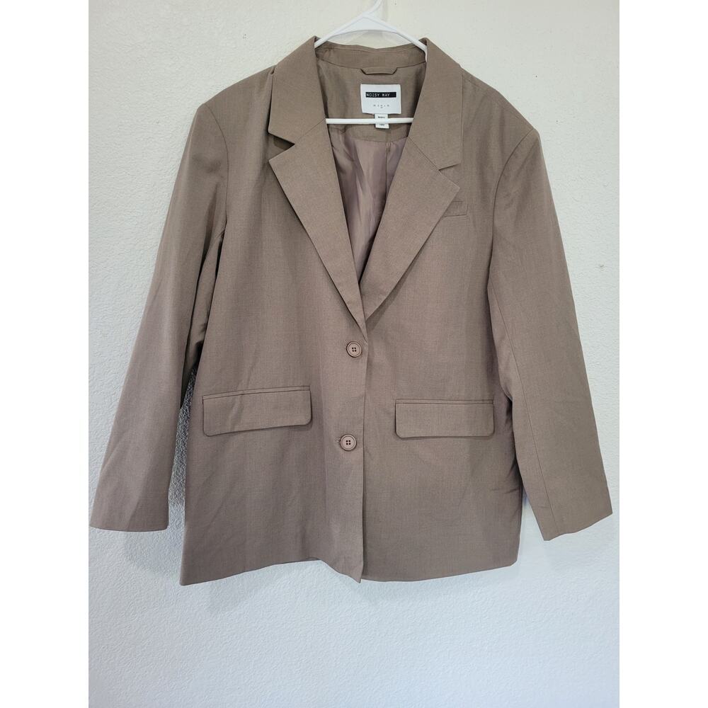 Noisy May Women's Blazer size Medium Light Grey Milla Lapel Collar Back Slit #16